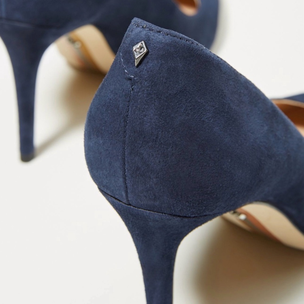 Sam Edelman Margie Pumps Baltic Navy Suede 7.5 - Picture 4 of 10
